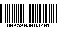 Código de Barras 0025293003491