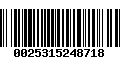 Código de Barras 0025315248718