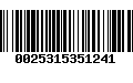 Código de Barras 0025315351241