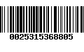 Código de Barras 0025315368805