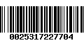 Código de Barras 0025317227704