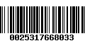 Código de Barras 0025317668033