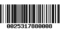 Código de Barras 0025317880008