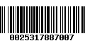 Código de Barras 0025317887007