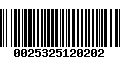 Código de Barras 0025325120202