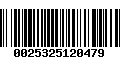 Código de Barras 0025325120479