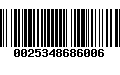 Código de Barras 0025348686006