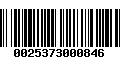 Código de Barras 0025373000846