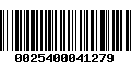 Código de Barras 0025400041279