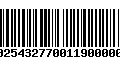 Código de Barras 00254327700119000007