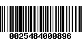 Código de Barras 0025484000896