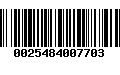 Código de Barras 0025484007703