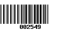 Código de Barras 002549