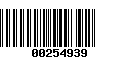 Código de Barras 00254939