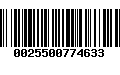 Código de Barras 0025500774633