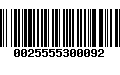 Código de Barras 0025555300092