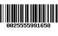 Código de Barras 0025555991658