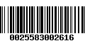 Código de Barras 0025583002616