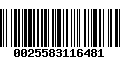 Código de Barras 0025583116481