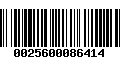 Código de Barras 0025600086414