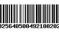 Código de Barras 00256405004921002022