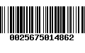 Código de Barras 0025675014862