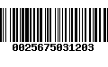 Código de Barras 0025675031203