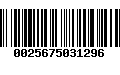 Código de Barras 0025675031296