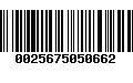 Código de Barras 0025675050662