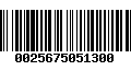 Código de Barras 0025675051300