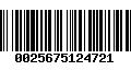 Código de Barras 0025675124721
