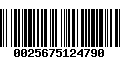 Código de Barras 0025675124790