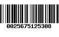 Código de Barras 0025675125308