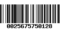 Código de Barras 0025675750128