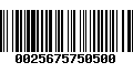 Código de Barras 0025675750500