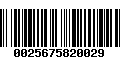 Código de Barras 0025675820029