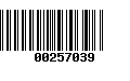 Código de Barras 00257039