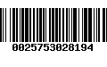 Código de Barras 0025753028194