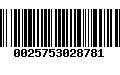 Código de Barras 0025753028781