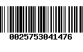 Código de Barras 0025753041476