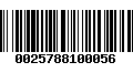 Código de Barras 0025788100056