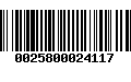 Código de Barras 0025800024117