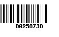 Código de Barras 00258738