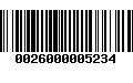 Código de Barras 0026000005234