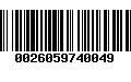 Código de Barras 0026059740049