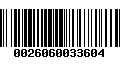 Código de Barras 0026060033604