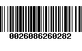 Código de Barras 0026086260282