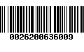 Código de Barras 0026200636009