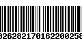 Código de Barras 00262821701622002584