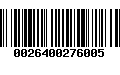 Código de Barras 0026400276005